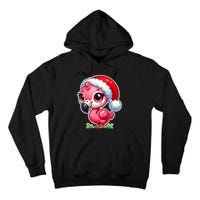 Flamingo Christmas Santa Claus Hat Xmas Holiday Tank Top Tall Hoodie