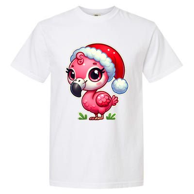 Flamingo Christmas Santa Claus Hat Xmas Holiday Tank Top Garment-Dyed Heavyweight T-Shirt