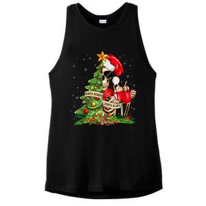 Funny Christmas Sorta Merry Sorta Scary Skeleton Xmas Tree Ladies PosiCharge Tri-Blend Wicking Tank