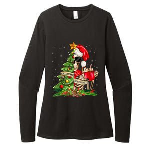 Funny Christmas Sorta Merry Sorta Scary Skeleton Xmas Tree Womens CVC Long Sleeve Shirt