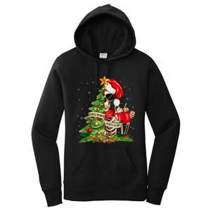 Funny Christmas Sorta Merry Sorta Scary Skeleton Xmas Tree Women's Pullover Hoodie