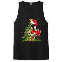 Funny Christmas Sorta Merry Sorta Scary Skeleton Xmas Tree PosiCharge Competitor Tank