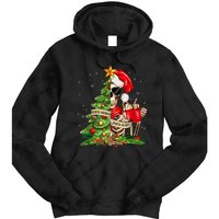 Funny Christmas Sorta Merry Sorta Scary Skeleton Xmas Tree Tie Dye Hoodie