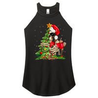 Funny Christmas Sorta Merry Sorta Scary Skeleton Xmas Tree Women's Perfect Tri Rocker Tank