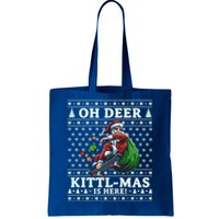 Funny Christmas Santa Claus Is Coming With Funny Gift Tote Bag