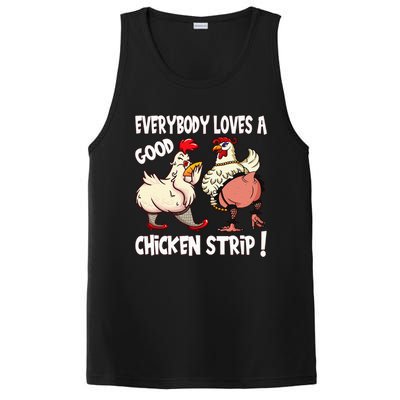 Funny Chicken Strip Saying For Men And Women Adult Humor PosiCharge Competitor Tank