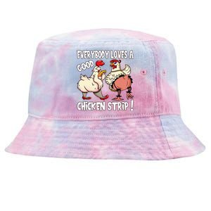 Funny Chicken Strip Saying For Men And Women Adult Humor Tie-Dyed Bucket Hat