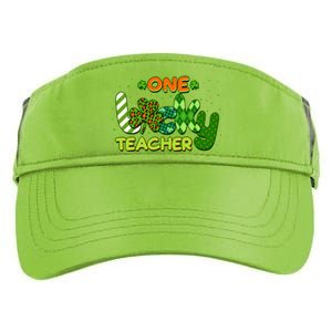 Funny Cute St Patrick's Day One Lucky Teacher Adult Drive Performance Visor