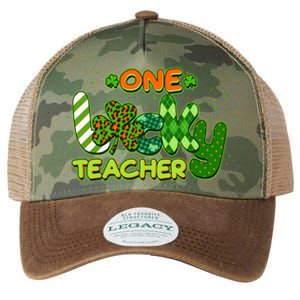 Funny Cute St Patrick's Day One Lucky Teacher Legacy Tie Dye Trucker Hat