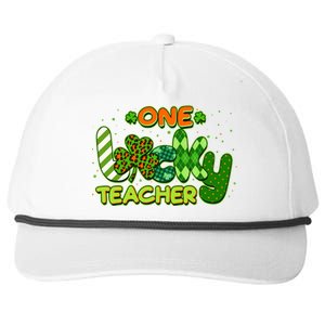 Funny Cute St Patrick's Day One Lucky Teacher Snapback Five-Panel Rope Hat