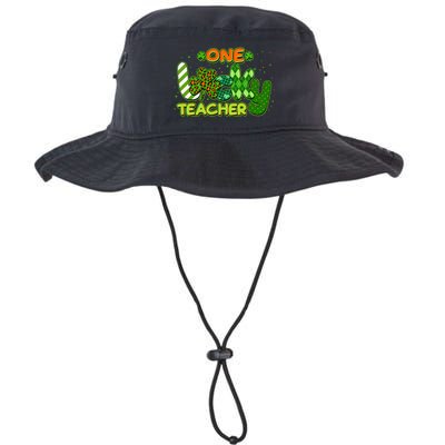Funny Cute St Patrick's Day One Lucky Teacher Bucket Hat