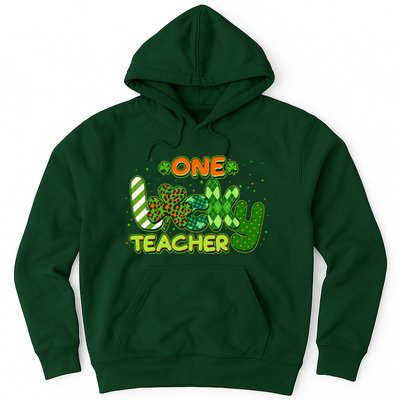 Funny Cute St Patrick's Day One Lucky Teacher Hoodie