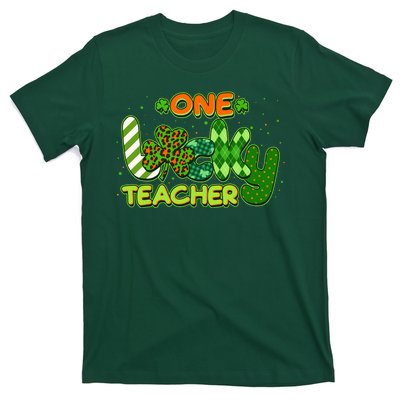 Funny Cute St Patrick's Day One Lucky Teacher T-Shirt