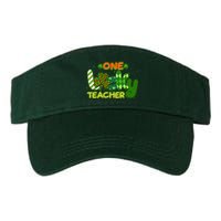 Funny Cute St Patrick's Day One Lucky Teacher Valucap Bio-Washed Visor