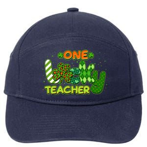 Funny Cute St Patrick's Day One Lucky Teacher 7-Panel Snapback Hat