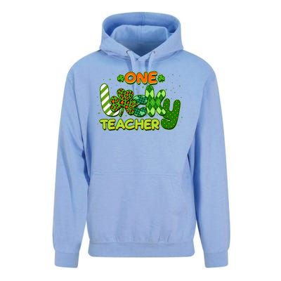 Funny Cute St Patrick's Day One Lucky Teacher Unisex Surf Hoodie