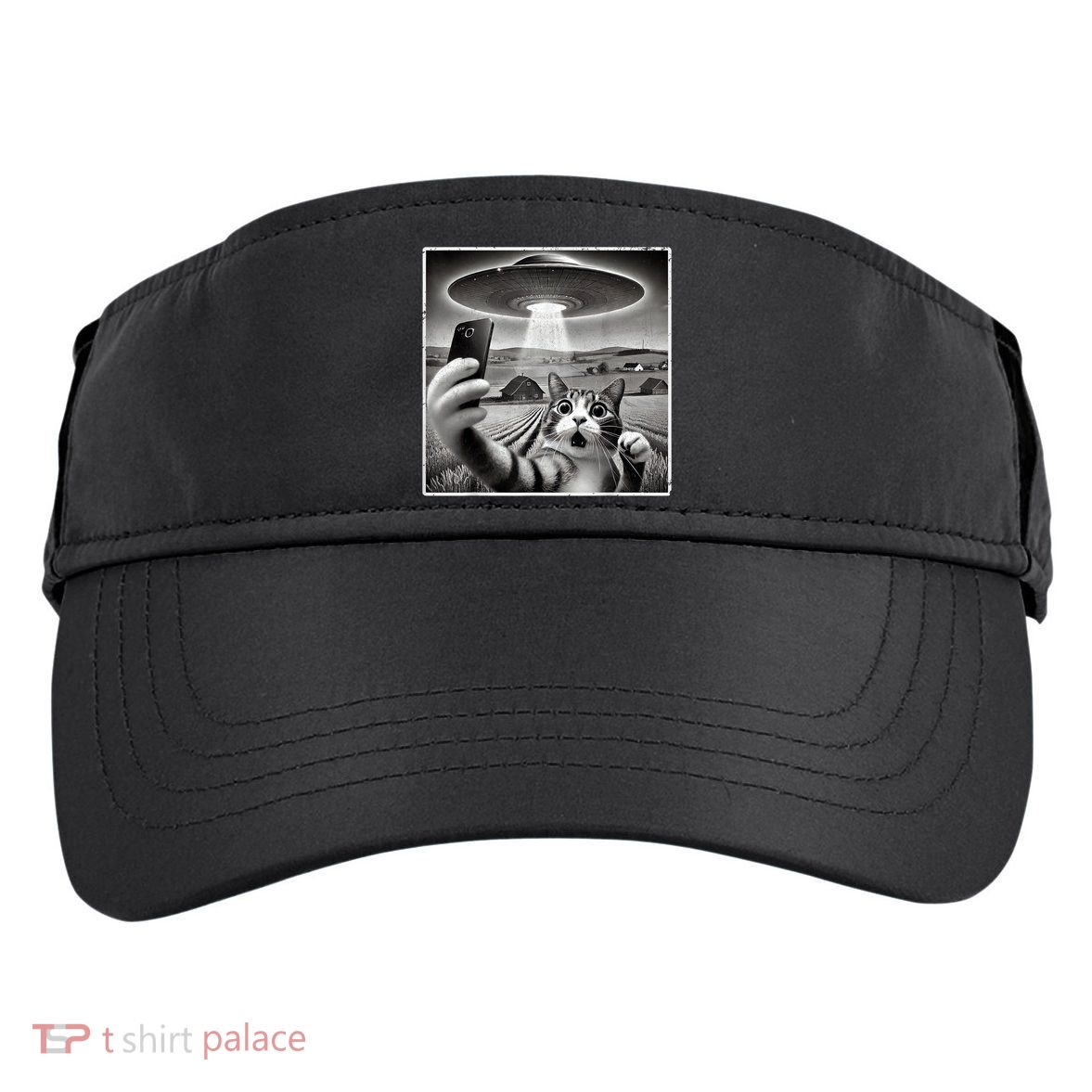 Funny Cat Selfie With Alien UFO Cat Adult Drive Performance Visor