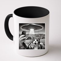 Funny Cat Selfie With Alien UFO Cat Mug