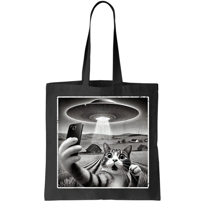 Funny Cat Selfie With Alien UFO Cat Bag
