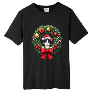 Funny Cat Santa Advent Crown Christmas Cats Lover Cat Mom Meaningful Gift Tall Fusion ChromaSoft Performance T-Shirt