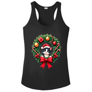 Funny Cat Santa Advent Crown Christmas Cats Lover Cat Mom Meaningful Gift Ladies PosiCharge Competitor Racerback Tank