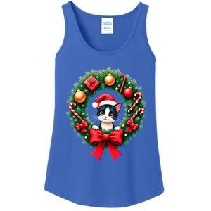 Funny Cat Santa Advent Crown Christmas Cats Lover Cat Mom Meaningful Gift Ladies Essential Tank