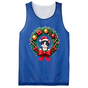 Funny Cat Santa Advent Crown Christmas Cats Lover Cat Mom Meaningful Gift Mesh Reversible Basketball Jersey Tank