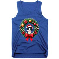 Funny Cat Santa Advent Crown Christmas Cats Lover Cat Mom Meaningful Gift Tank Top