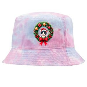 Funny Cat Santa Advent Crown Christmas Cats Lover Cat Mom Meaningful Gift Tie-Dyed Bucket Hat