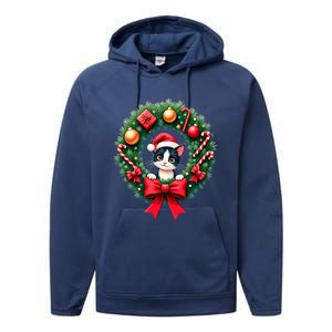 Funny Cat Santa Advent Crown Christmas Cats Lover Cat Mom Meaningful Gift Performance Fleece Hoodie