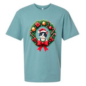 Funny Cat Santa Advent Crown Christmas Cats Lover Cat Mom Meaningful Gift Sueded Cloud Jersey T-Shirt