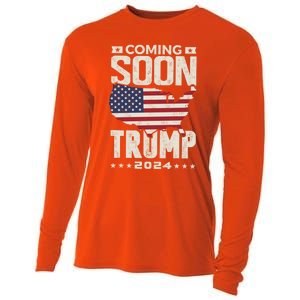 Funny Coming Soon Donald Trump 2024 Political Rally Cute Gift Cooling Performance Long Sleeve Crew