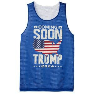 Funny Coming Soon Donald Trump 2024 Political Rally Cute Gift Mesh Reversible Basketball Jersey Tank