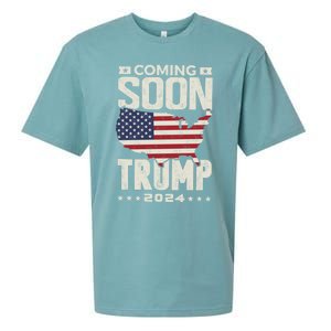 Funny Coming Soon Donald Trump 2024 Political Rally Cute Gift Sueded Cloud Jersey T-Shirt