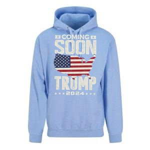 Funny Coming Soon Donald Trump 2024 Political Rally Cute Gift Unisex Surf Hoodie