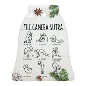 Funny Camera Sutra Photographer Photography Gift Men Women Ceramic Bell Ornament