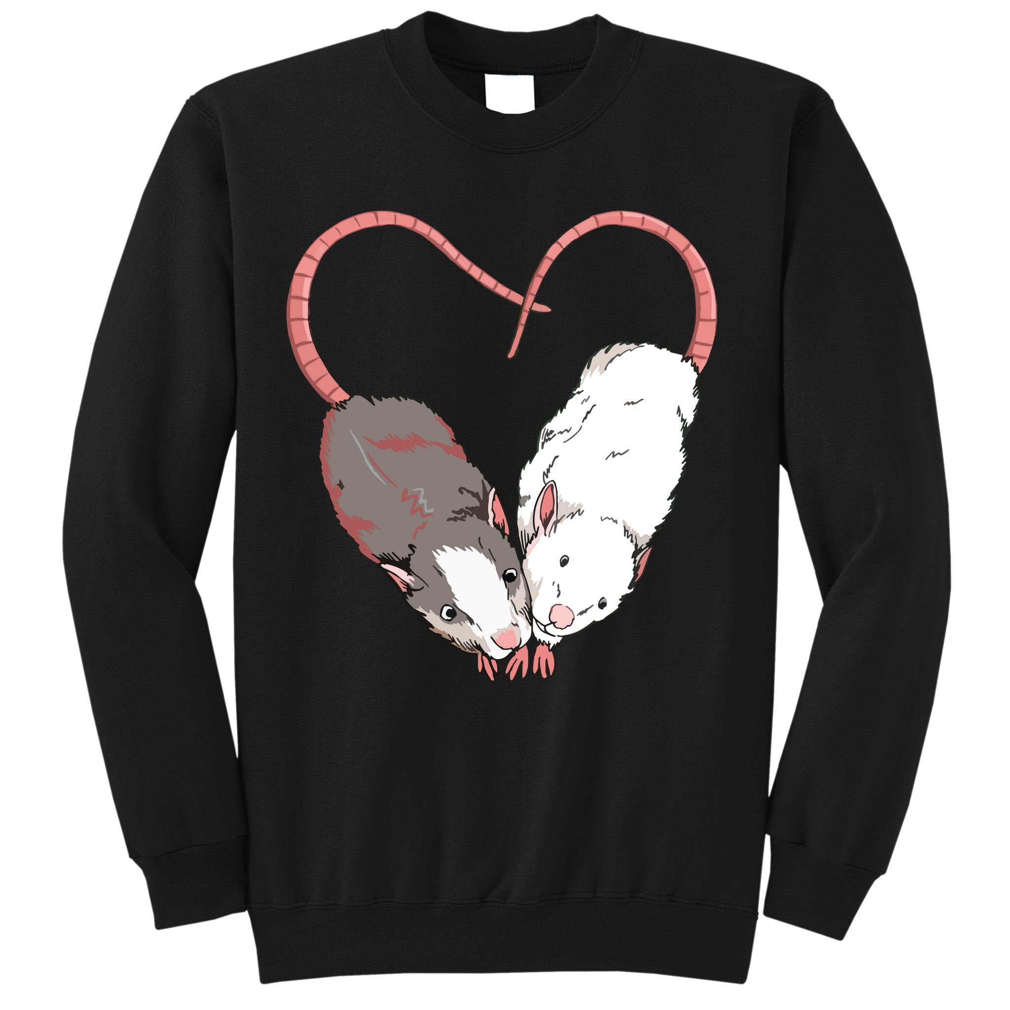 Funny Cute Small Rodent Pet Happy Heart Love Rat Lovers Sweatshirt