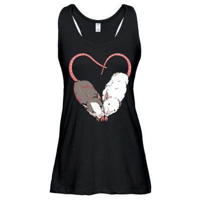 Funny Cute Small Rodent Pet Happy Heart Love Rat Lovers Ladies Essential Flowy Tank
