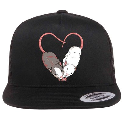 Funny Cute Small Rodent Pet Happy Heart Love Rat Lovers Flatbill Hat