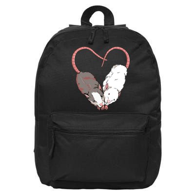 Funny Cute Small Rodent Pet Happy Heart Love Rat Lovers 16 in Basic Backpack