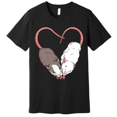 Funny Cute Small Rodent Pet Happy Heart Love Rat Lovers Premium T-Shirt