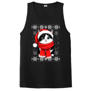 Funny Cat Santa Christmas Ugly Cats Lover Cat Mom Cute Gift PosiCharge Competitor Tank