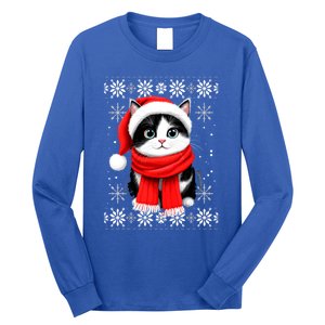 Funny Cat Santa Christmas Ugly Cats Lover Cat Mom Cute Gift Long Sleeve Shirt