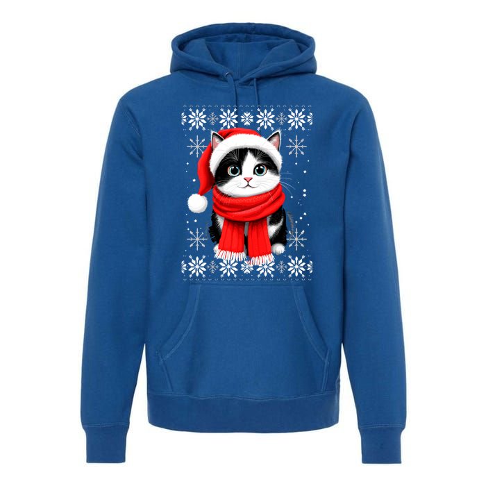 Funny Cat Santa Christmas Ugly Cats Lover Cat Mom Cute Gift Premium Hoodie