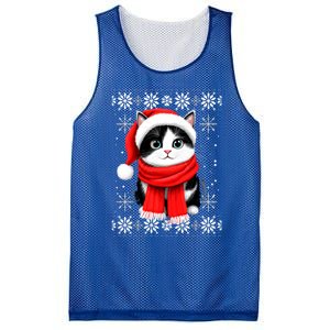 Funny Cat Santa Christmas Ugly Cats Lover Cat Mom Cute Gift Mesh Reversible Basketball Jersey Tank