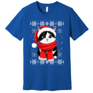 Funny Cat Santa Christmas Ugly Cats Lover Cat Mom Cute Gift Premium T-Shirt