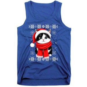 Funny Cat Santa Christmas Ugly Cats Lover Cat Mom Cute Gift Tank Top