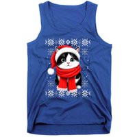 Funny Cat Santa Christmas Ugly Cats Lover Cat Mom Cute Gift Tank Top