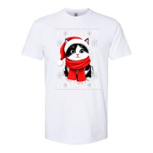 Funny Cat Santa Christmas Ugly Cats Lover Cat Mom Cute Gift Softstyle CVC T-Shirt