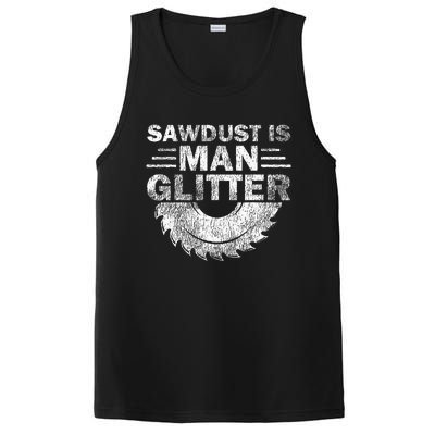 Funny Carpenter Sawdust Is Man Glitter PosiCharge Competitor Tank